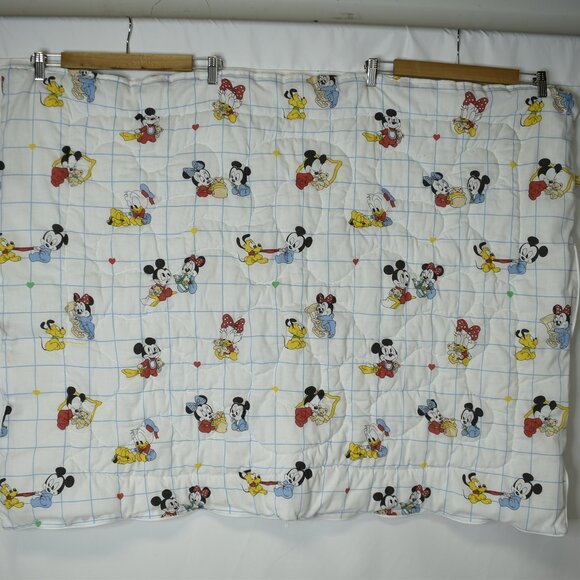 Vintage Dundee Disney Mickey Friends Baby Toddler Sleeping Bag Quilt Comforter - Picture 1 of 7